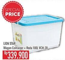 Promo Harga Lion Star Wagon Container + Roda VCH-20 100000 ml - Hypermart