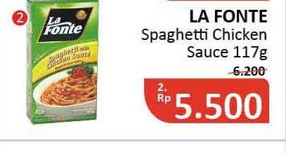 Promo Harga LA FONTE Spaghetti Instant Chicken Sauce 117 gr - Alfamidi