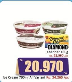 Promo Harga Diamond Keju Cheddar 180 gr - Hari Hari