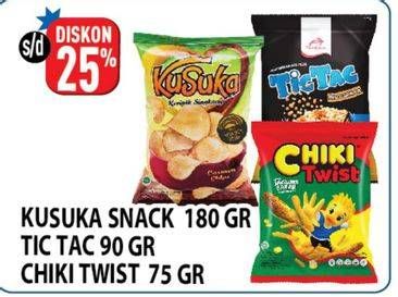 Promo Harga Kusuka Keripik Singkong/Dua Kelinci Tic Tac/Chiki Twist Snack   - Hypermart