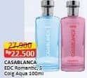 Promo Harga Casablanca Spray Cologne Glass Femme Romantic, Homme Aqua 100 ml - Alfamart