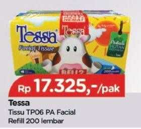 Promo Harga TESSA Facial Tissue TP 06 per 2 pouch 200 pcs - TIP TOP