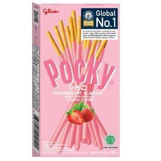 Promo Harga GLICO POCKY Stick Strawberry Flavour 45 gr - TIP TOP