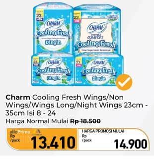 Promo Harga Charm Extra Comfort Cooling Fresh Wing 23cm, Wing 29cm, Wing 35cm, NonWing 23cm 8 pcs - Carrefour