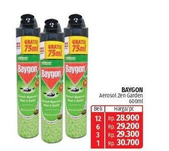 Promo Harga BAYGON Insektisida Spray Zen Garden 600 ml - Lotte Grosir