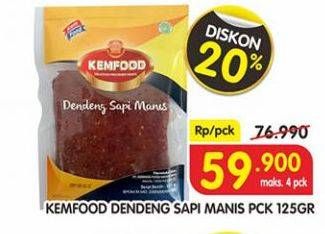 Promo Harga KEMFOOD Dendeng Sapi Manis 125 gr - Superindo