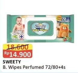 Promo Harga SWEETY Baby Wipes Perfumed Perfumed 84 pcs - Alfamart