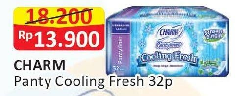 Promo Harga Charm Pantyliner Cooling Fresh Slim 32 pcs - Alfamart