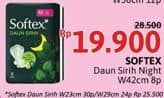 Promo Harga Softex Daun Sirih 29cm, Wing 23cm 24 pcs - Alfamidi