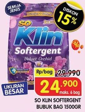 Promo Harga So Klin Softergent All Variants 1500 gr - Superindo