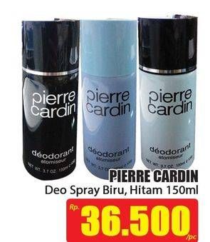 Promo Harga PIERRE CARDIN Deodorant Spray Biru, Hitam 150 ml - Hari Hari