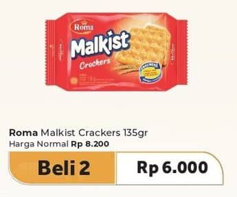 Promo Harga Roma Malkist Crackers 135 gr - Carrefour