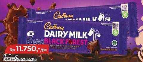 Promo Harga Cadbury Dairy Milk Black Forest 62 gr - TIP TOP