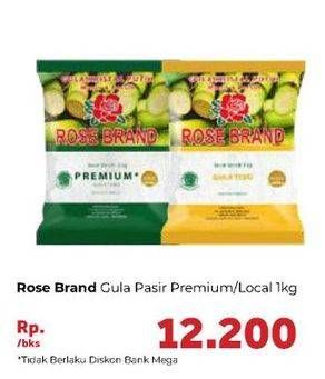 Promo Harga ROSE BRAND Gula Kristal Putih Premium, Kuning 1000 gr - Carrefour