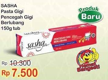 Promo Harga SASHA Toothpaste Pencegah Gigi Berlubang 150 gr - Indomaret