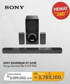 Promo Harga Sony HT-S20R Soundbar  - Carrefour