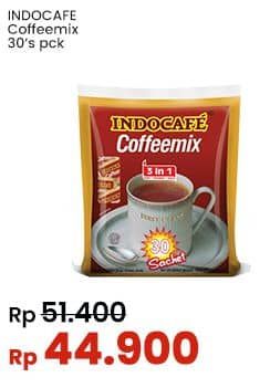 Promo Harga Indocafe Coffeemix 3in1 per 30 sachet 20 gr - Indomaret