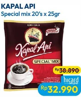 Promo Harga Kapal Api Kopi Bubuk Special Mix per 20 sachet 25 gr - Hypermart