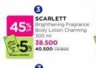 Promo Harga Scarlett Fragrance Brightening Body Lotion Charming 300 ml - Watsons
