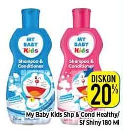 Promo Harga My Baby Kids Shampoo & Conditioner Soft Shiny, Healthy Fresh 180 ml - Hypermart