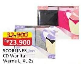 Promo Harga SCORLINES Women's Underwear XL, L 2 pcs - Alfamart