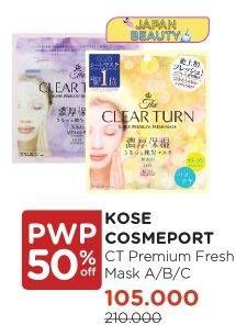 Promo Harga KOSE Clear Turn Premium Fresh Mask A, B, C 27 ml - Watsons