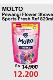 Promo Harga MOLTO Pewangi Flower Shower, Floral Bliss 820 ml - Alfamart