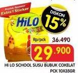 Promo Harga HILO School Susu Bubuk Chocolate per 10 sachet 35 gr - Superindo