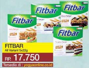 Promo Harga FITBAR Makanan Ringan Sehat All Variants per 5 pcs 22 gr - Yogya