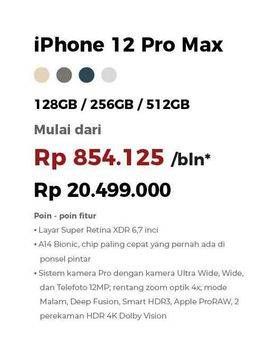 Promo Harga APPLE iPhone 12 Pro Max 1 pcs - Erafone