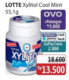 Promo Harga Lotte Xylitol Candy Gum Cool Mint 55 gr - Alfamidi