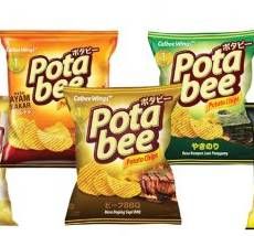 Promo Harga POTABEE Snack Potato Chips Ayam Bakar, BBQ Beef, Grilled Seaweed, Salted Egg 68 gr - Carrefour
