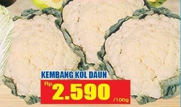 Promo Harga Kembang Kol Daun per 100 gr - Hari Hari