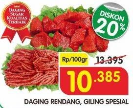 Promo Harga Daging Rendang/ Daging Giling per 100 gr - Superindo