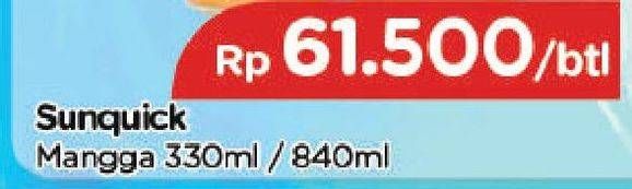 Promo Harga SUNQUICK Minuman Sari Buah Mangga 840 ml - TIP TOP