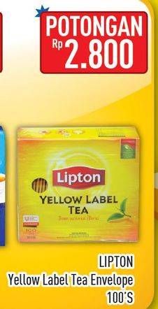 Promo Harga Lipton Yellow Label Tea Envelope 100 pcs - Hypermart