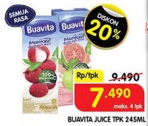 Promo Harga Buavita Fresh Juice All Variants 245 ml - Superindo