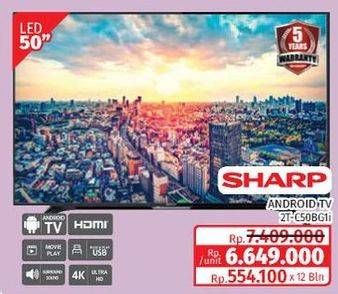 Promo Harga Sharp 2T-C50BG1i | LED TV 50"  - Lotte Grosir