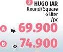 Promo Harga LION STAR Hugo Jar Round, Square 6 ltr - Lotte Grosir