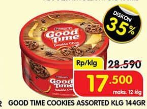 Promo Harga Good Time Chocochips Assorted Cookies Tin 149 gr - Superindo