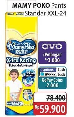 Promo Harga Mamy Poko Pants Xtra Kering XXL24 24 pcs - Alfamidi