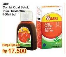 Promo Harga OBH COMBI Obat Batuk Plus Flu Menthol 100 ml - Indomaret