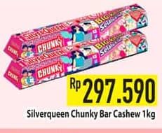 Promo Harga Silver Queen Chunky Bar Cashew 1000 gr - Hypermart