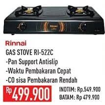 Promo Harga Rinnai RI 522C | Gas Stove  - Hypermart