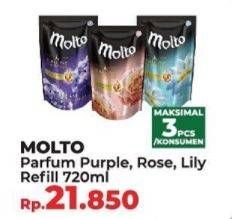 Promo Harga MOLTO Eau De Parfum Purple, French Lily, Luxury Rose 720 ml - Yogya