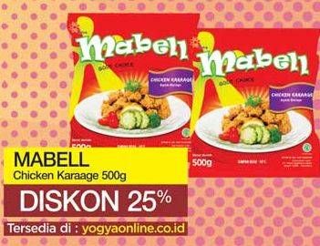 Promo Harga MABELL Chicken Karaage 500 gr - Yogya