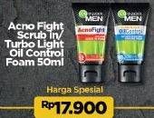 Promo Harga GARNIER MEN Acno Fight/ Turbo Light Oil Control Foam 50 mL  - Indomaret