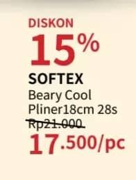 Promo Harga Softex Beary Cool Pantyliner Natural Lavender 18 Cm 28 pcs - Guardian