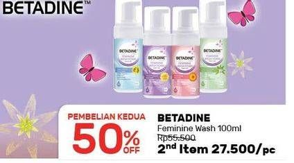 Promo Harga BETADINE Feminine Wash 100 ml - Guardian