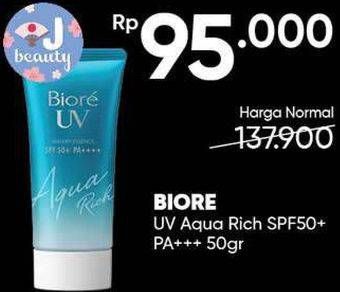 Promo Harga BIORE UV Aqua Rich Watery Essence SPF 50 50 gr - Guardian